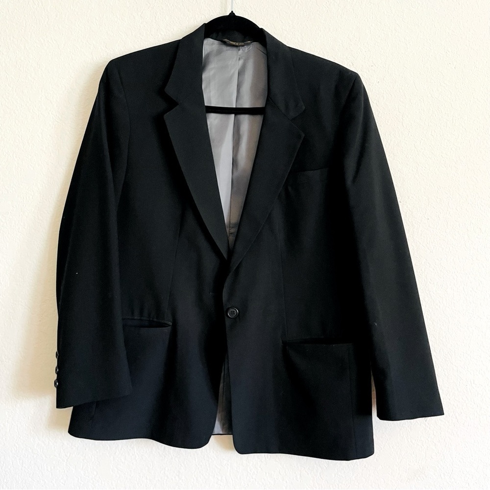 Lady Edwards woman’s modern black suit blazer size 14 lined like new career boss